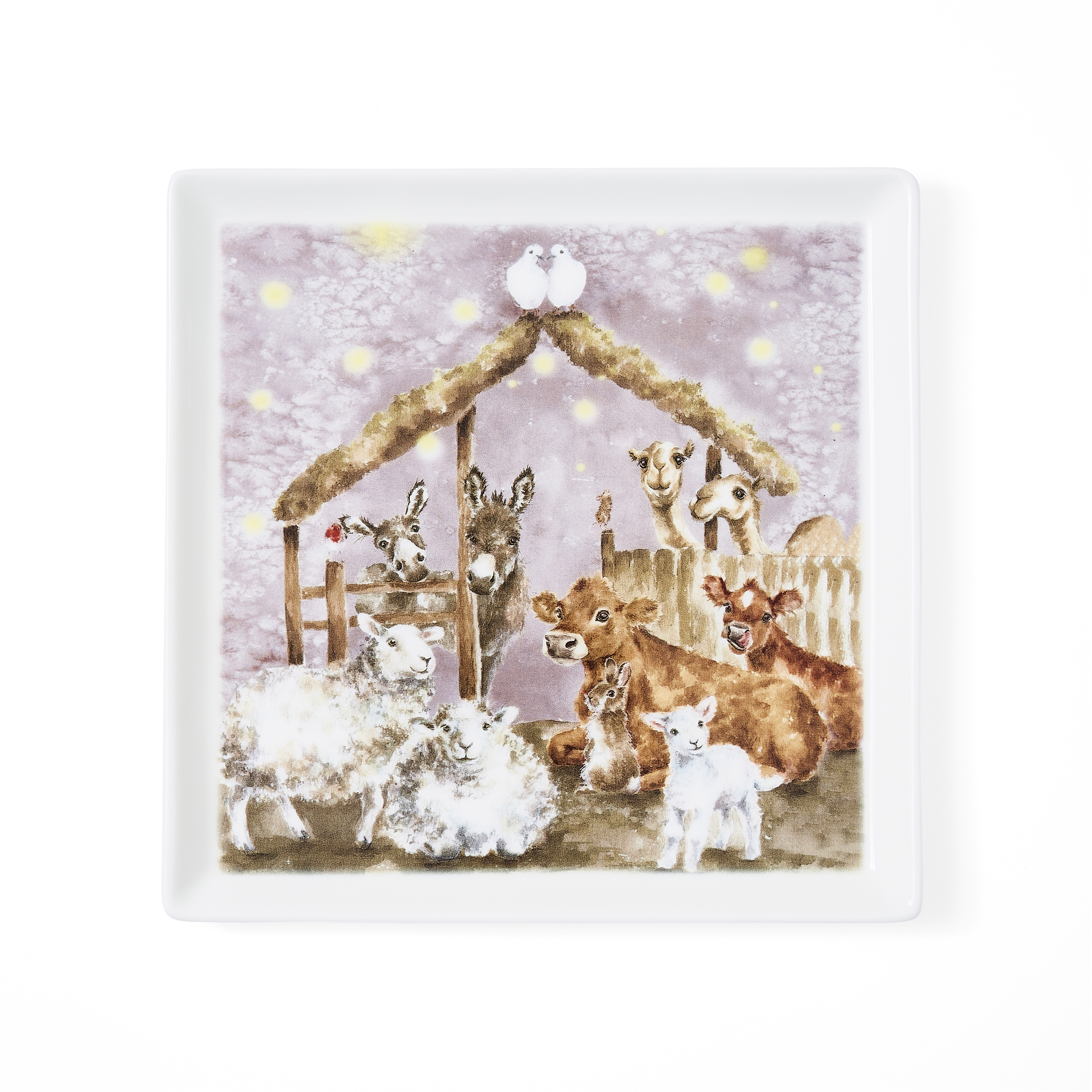 Silent Night Square 9 Inch Plate (Assorted) image number null